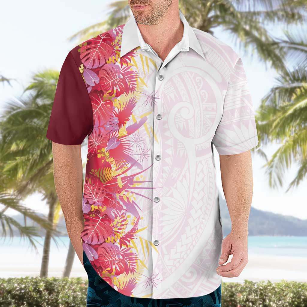 Hawaii Tropical Plant Akala Hawaiian Shirt Vibrant Polynesian Pattern