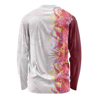Hawaii Tropical Plant Akala Long Sleeve Shirt Vibrant Polynesian Pattern