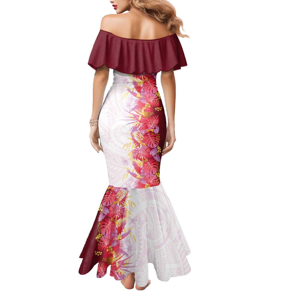Hawaii Tropical Plant Akala Mermaid Dress Vibrant Polynesian Pattern LT01 - Polynesian Pride