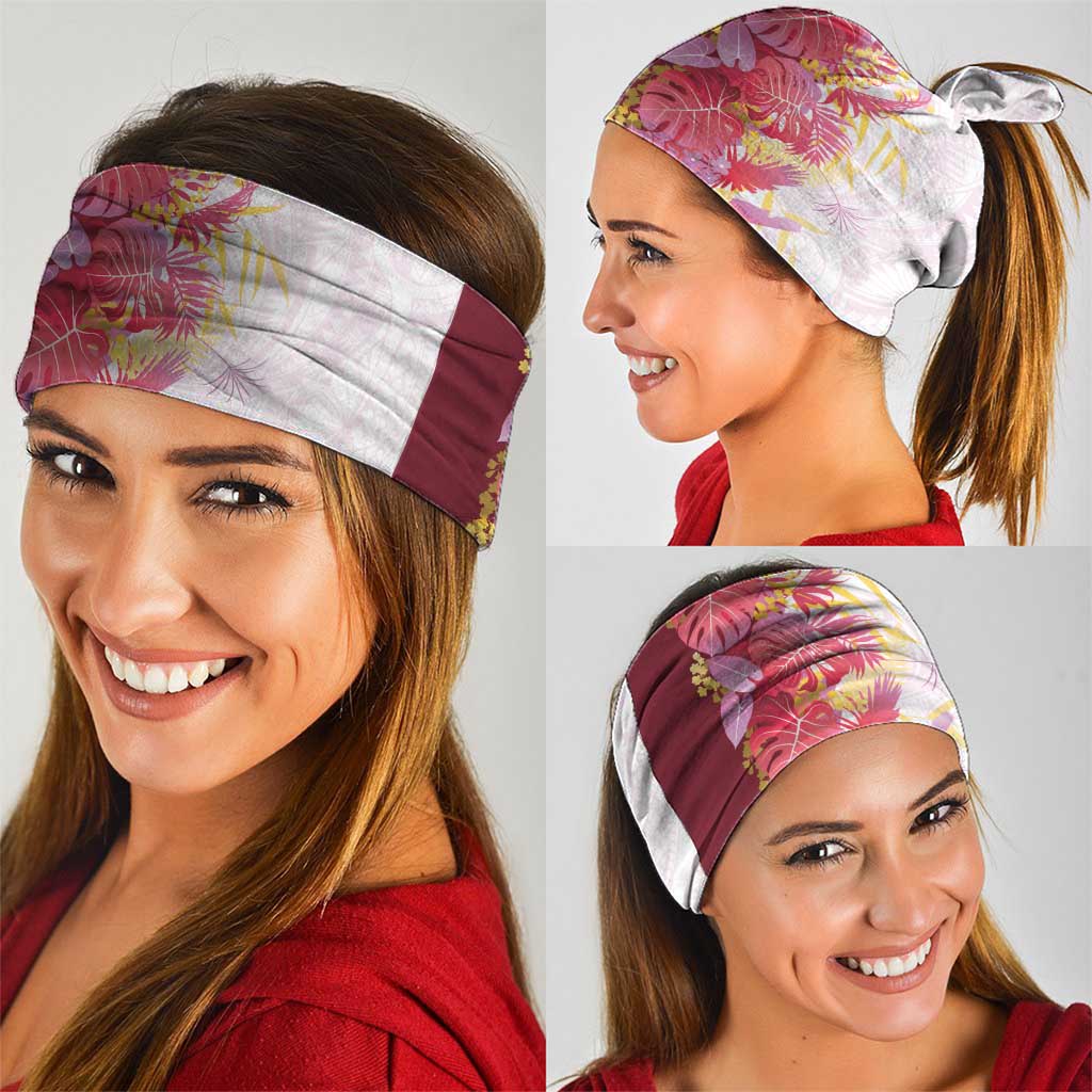 Hawaii Tropical Plant Akala Neck Gaiter Vibrant Polynesian Pattern