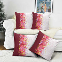 Hawaii Tropical Plant Akala Pillow Cover Vibrant Polynesian Pattern