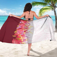 Hawaii Tropical Plant Akala Sarong Vibrant Polynesian Pattern