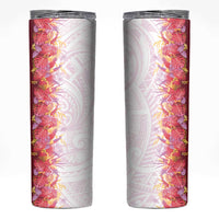 Hawaii Tropical Plant Akala Skinny Tumbler Vibrant Polynesian Pattern LT01 Pink - Polynesian Pride