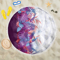 Hawaii Tropical Plant Poni Beach Blanket Vibrant Polynesian Pattern