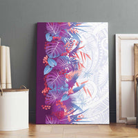 Hawaii Tropical Plant Poni Canvas Wall Art Vibrant Polynesian Pattern