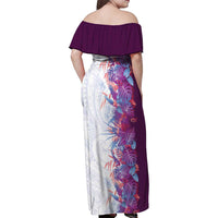 Hawaii Tropical Plant Poni Family Matching Off Shoulder Maxi Dress and Hawaiian Shirt Vibrant Polynesian Pattern LT01 - Polynesian Pride