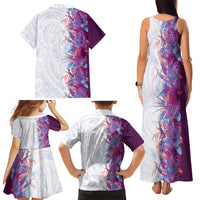 Hawaii Tropical Plant Poni Family Matching Tank Maxi Dress and Hawaiian Shirt Vibrant Polynesian Pattern LT01 - Polynesian Pride