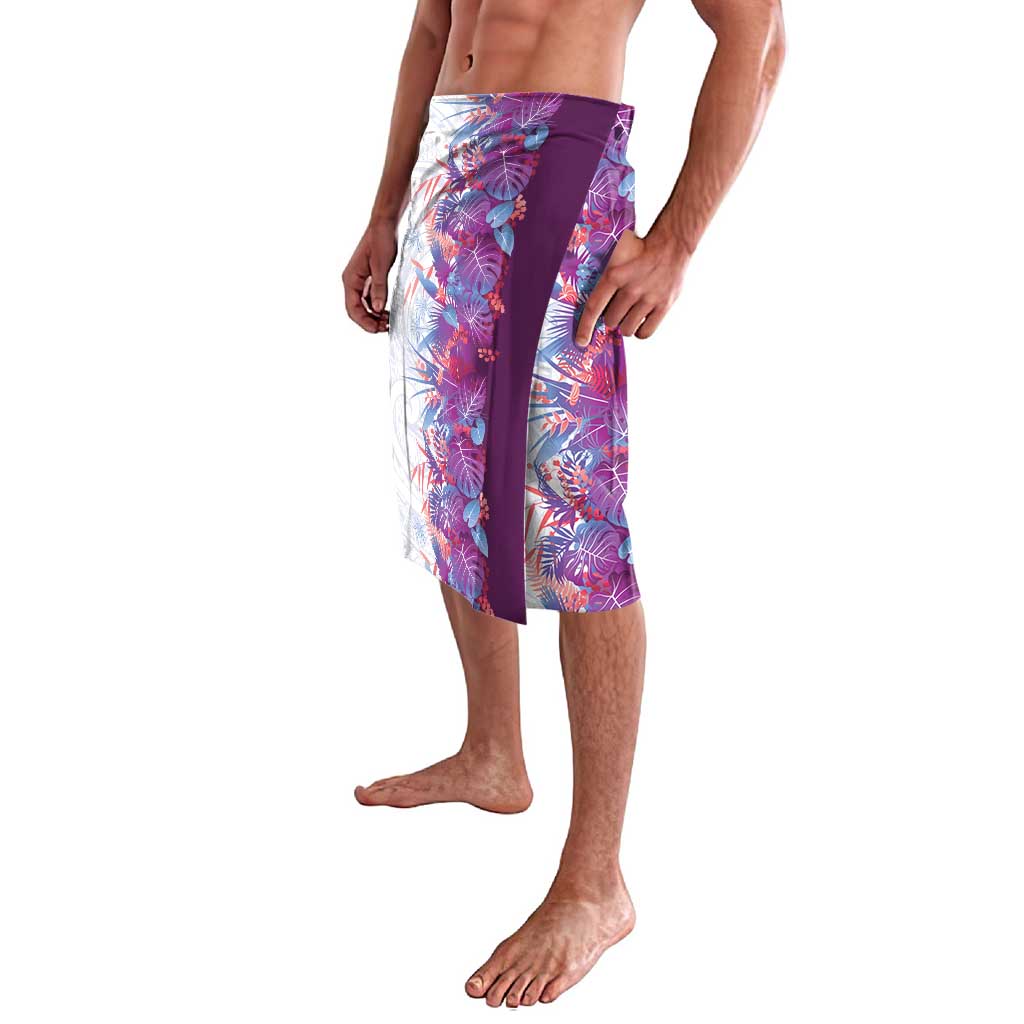 Hawaii Tropical Plant Poni Lavalava Vibrant Polynesian Pattern