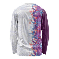 Hawaii Tropical Plant Poni Long Sleeve Shirt Vibrant Polynesian Pattern