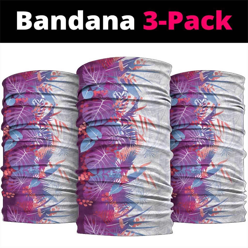Hawaii Tropical Plant Poni Neck Gaiter Vibrant Polynesian Pattern