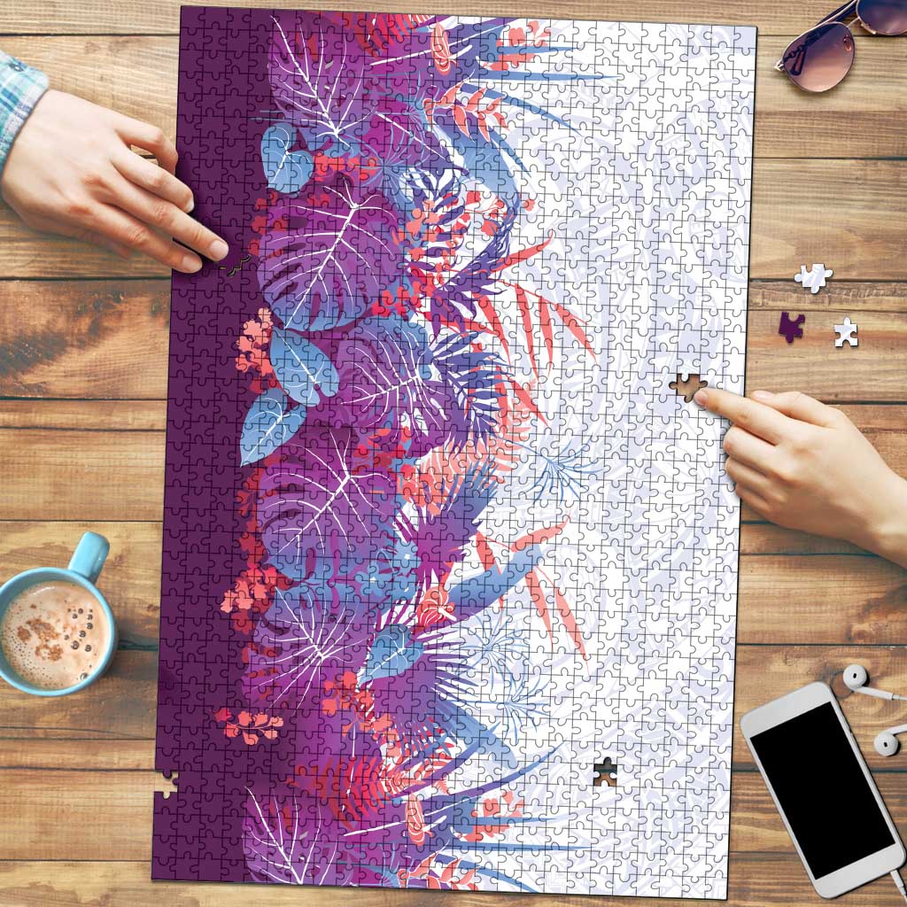 Hawaii Tropical Plant Poni Puzzle Vibrant Polynesian Pattern