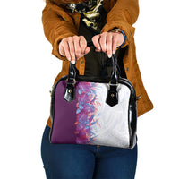 Hawaii Tropical Plant Poni Shoulder Handbag Vibrant Polynesian Pattern