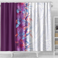 Hawaii Tropical Plant Poni Shower Curtain Vibrant Polynesian Pattern