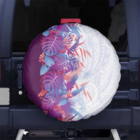 Hawaii Tropical Plant Poni Spare Tire Cover Vibrant Polynesian Pattern LT01 No hole Purple - Polynesian Pride