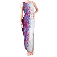 Hawaii Tropical Plant Poni Tank Maxi Dress Vibrant Polynesian Pattern LT01 Women Purple - Polynesian Pride