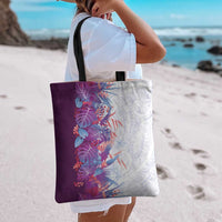Hawaii Tropical Plant Poni Tote Bag Vibrant Polynesian Pattern