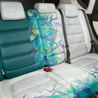 Hawaii Tropical Plant Teal Back Car Seat Cover Vibrant Polynesian Pattern