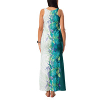 Hawaii Tropical Plant Teal Family Matching Tank Maxi Dress and Hawaiian Shirt Vibrant Polynesian Pattern LT01 - Polynesian Pride