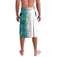 Hawaii Tropical Plant Teal Lavalava Vibrant Polynesian Pattern
