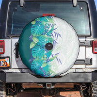 Hawaii Tropical Plant Teal Spare Tire Cover Vibrant Polynesian Pattern LT01 Teal - Polynesian Pride