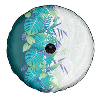 Hawaii Tropical Plant Teal Spare Tire Cover Vibrant Polynesian Pattern LT01 - Polynesian Pride