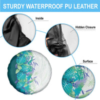 Hawaii Tropical Plant Teal Spare Tire Cover Vibrant Polynesian Pattern LT01 - Polynesian Pride