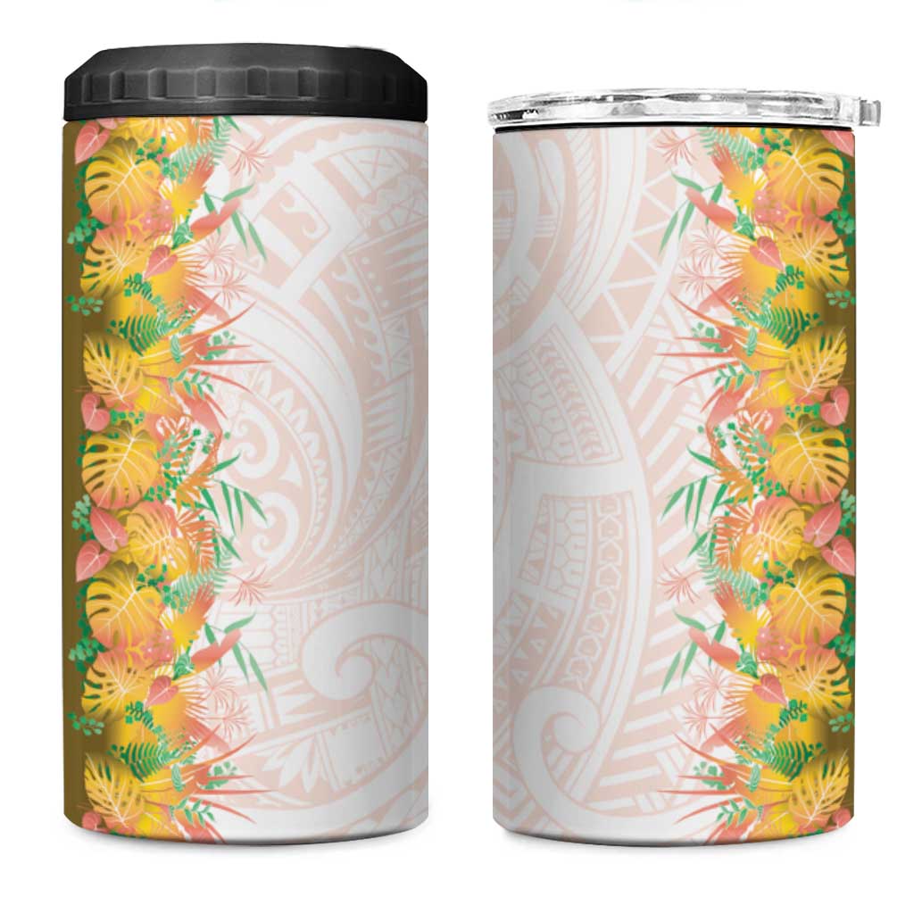 Hawaii Tropical Plant Lenalena 4 in 1 Can Cooler Tumbler Vibrant Polynesian Pattern LT01 One Size: 16 oz Yellow - Polynesian Pride