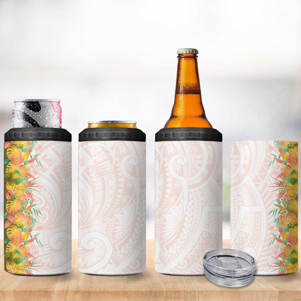 Hawaii Tropical Plant Lenalena 4 in 1 Can Cooler Tumbler Vibrant Polynesian Pattern LT01 - Polynesian Pride