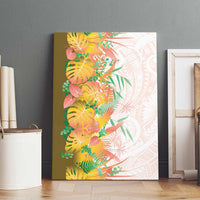 Hawaii Tropical Plant Lenalena Canvas Wall Art Vibrant Polynesian Pattern