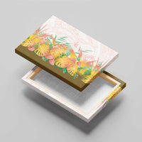Hawaii Tropical Plant Lenalena Canvas Wall Art Vibrant Polynesian Pattern