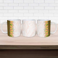 Hawaii Tropical Plant Lenalena Ceramic Mug Vibrant Polynesian Pattern