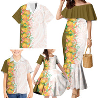 Hawaii Tropical Plant Lenalena Family Matching Mermaid Dress and Hawaiian Shirt Vibrant Polynesian Pattern LT01 - Polynesian Pride