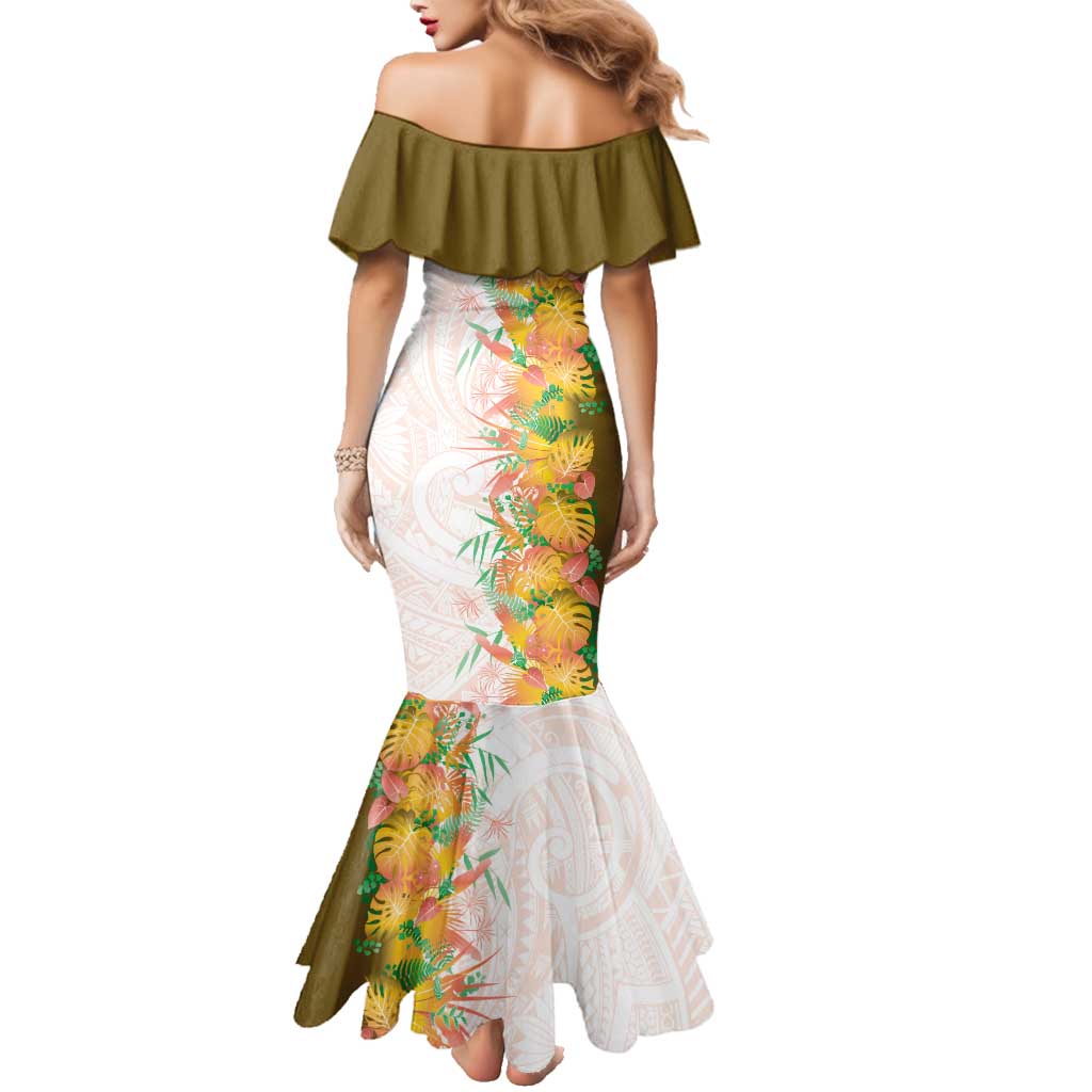 Hawaii Tropical Plant Lenalena Family Matching Mermaid Dress and Hawaiian Shirt Vibrant Polynesian Pattern LT01 - Polynesian Pride