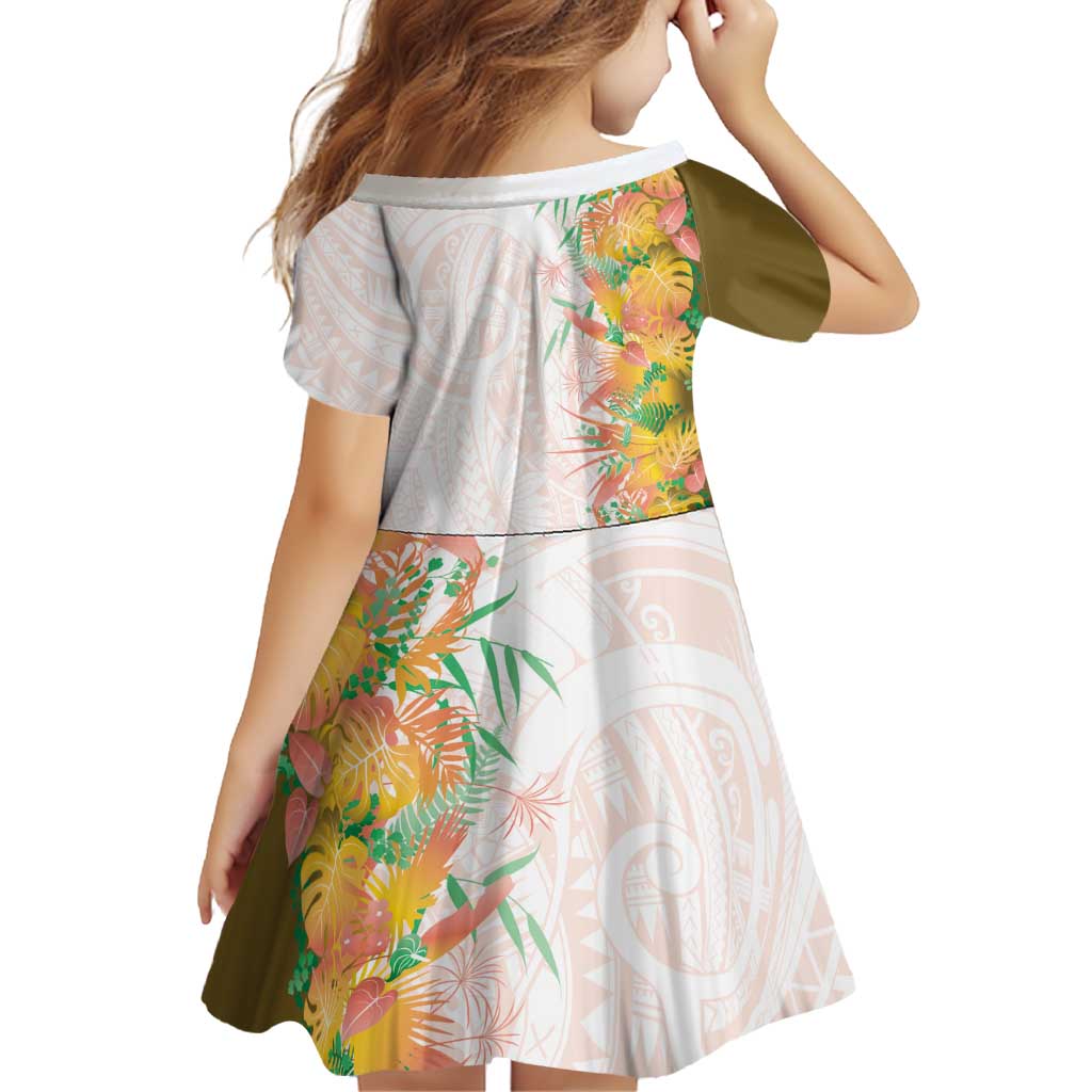 Hawaii Tropical Plant Lenalena Family Matching Off Shoulder Short Dress and Hawaiian Shirt Vibrant Polynesian Pattern LT01 - Polynesian Pride