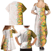 Hawaii Tropical Plant Lenalena Family Matching Summer Maxi Dress and Hawaiian Shirt Vibrant Polynesian Pattern LT01 - Polynesian Pride
