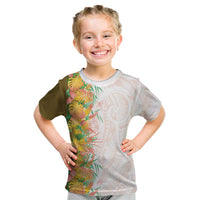 Hawaii Tropical Plant Lenalena Kid T Shirt Vibrant Polynesian Pattern LT01 Yellow - Polynesian Pride