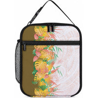 Hawaii Tropical Plant Lenalena Lunch Bag Vibrant Polynesian Pattern LT01 10.2 × 8.3 × 4.3 inch Yellow - Polynesian Pride