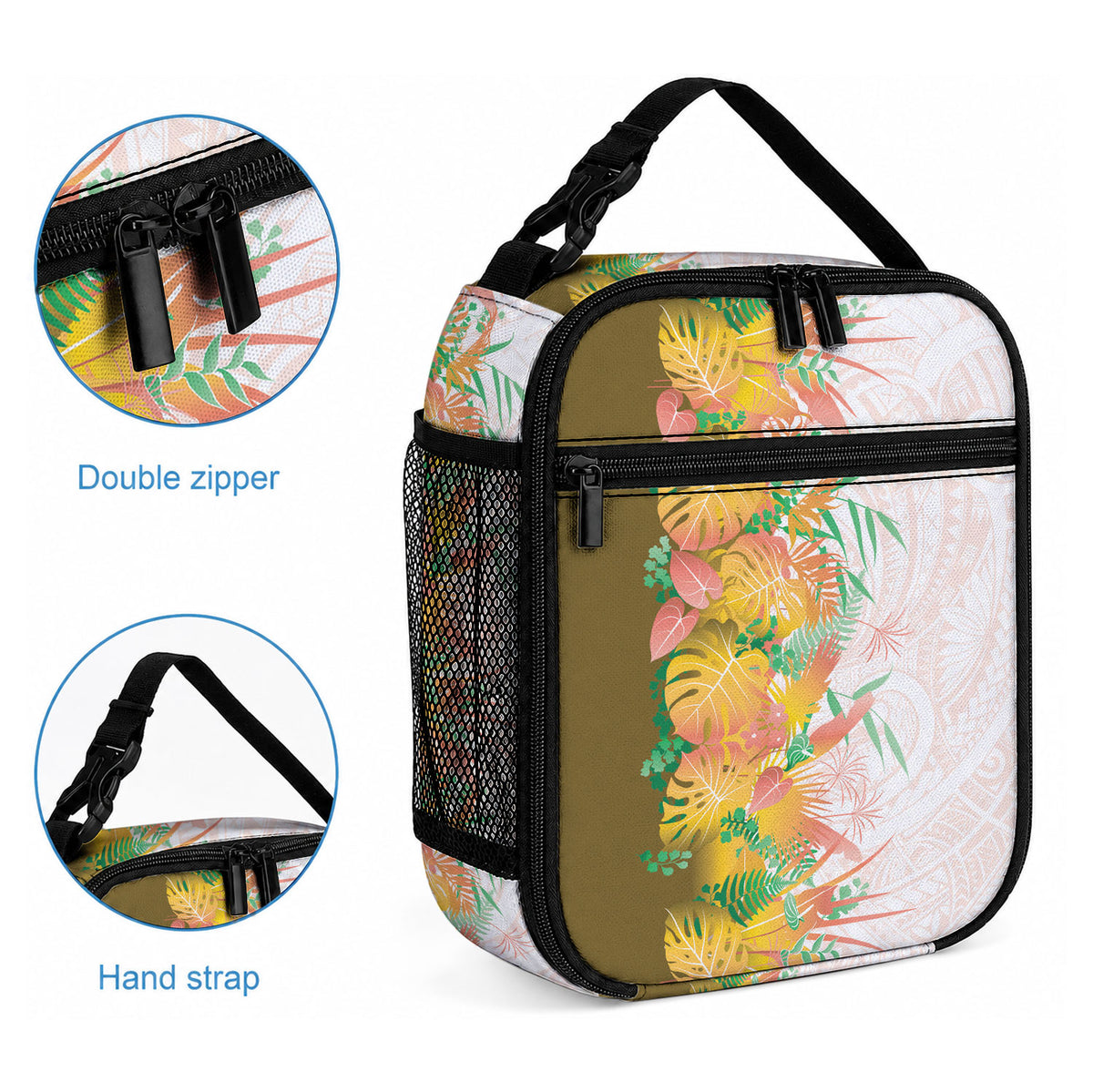 Hawaii Tropical Plant Lenalena Lunch Bag Vibrant Polynesian Pattern LT01 - Polynesian Pride