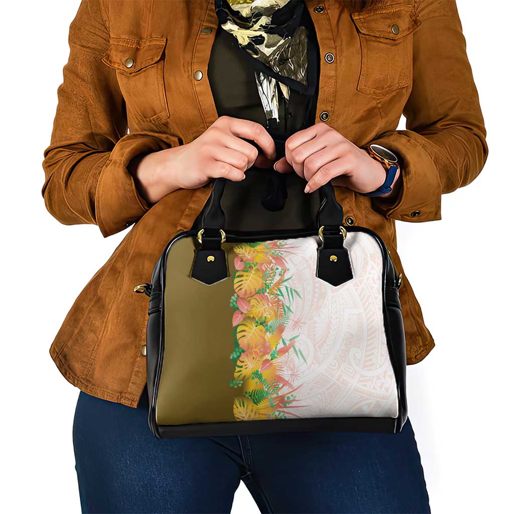 Hawaii Tropical Plant Lenalena Shoulder Handbag Vibrant Polynesian Pattern