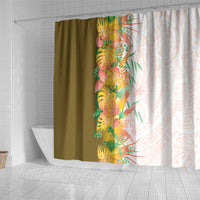 Hawaii Tropical Plant Lenalena Shower Curtain Vibrant Polynesian Pattern