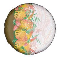 Hawaii Tropical Plant Lenalena Spare Tire Cover Vibrant Polynesian Pattern