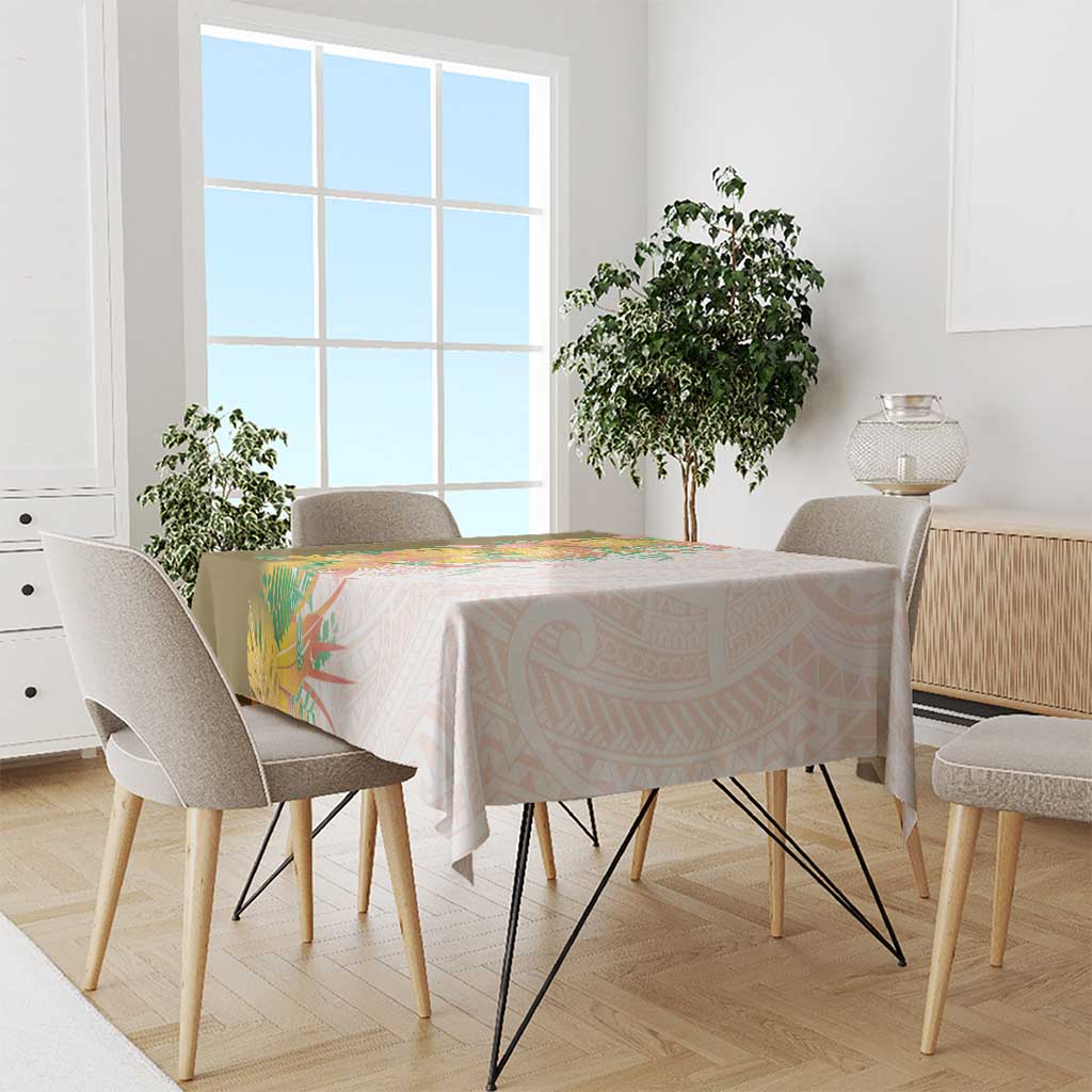 Hawaii Tropical Plant Lenalena Tablecloth Vibrant Polynesian Pattern