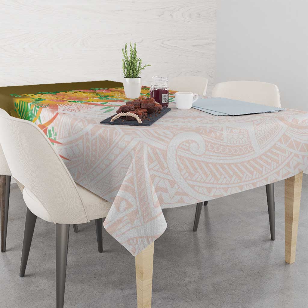 Hawaii Tropical Plant Lenalena Tablecloth Vibrant Polynesian Pattern