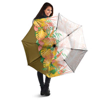 Hawaii Tropical Plant Lenalena Umbrella Vibrant Polynesian Pattern