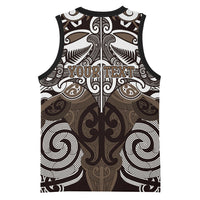 Personalised Maori Kati Mamoe Basketball Jersey Silver Fern Kowhaiwhai Art LT01 - Polynesian Pride