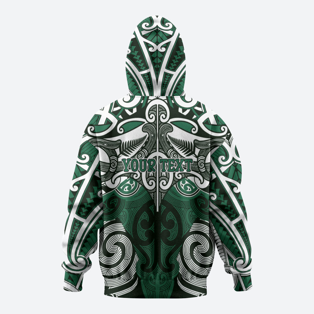 Personalised Maori Ngai Tahu Hoodie Silver Fern Kowhaiwhai Art LT01 - Polynesian Pride