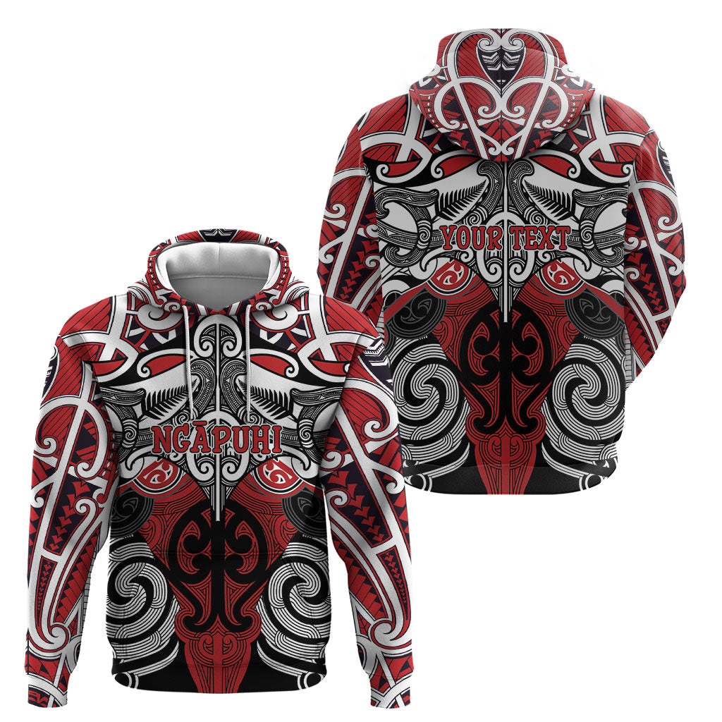 Personalised Maori Ngapuhi Hoodie Silver Fern Kowhaiwhai Art LT01 - Polynesian Pride