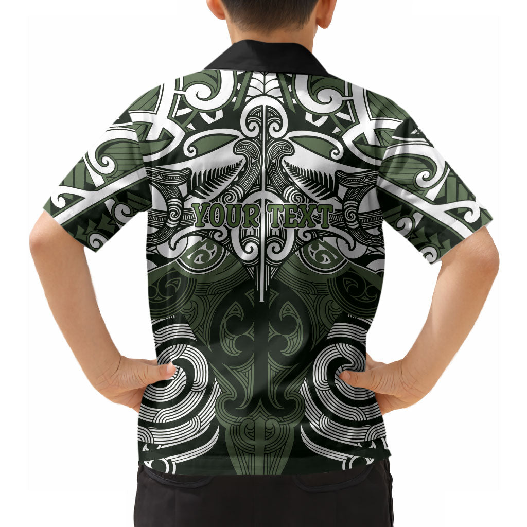 Personalised Maori Ngati Awa Hawaiian Shirt Silver Fern Kowhaiwhai Art LT01 - Polynesian Pride