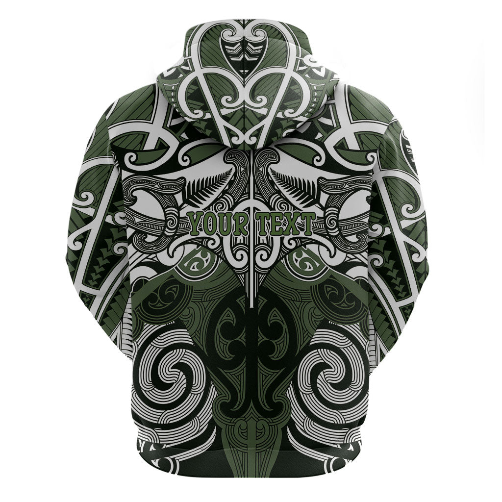 Personalised Maori Ngati Awa Hoodie Silver Fern Kowhaiwhai Art LT01 - Polynesian Pride
