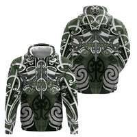 Personalised Maori Ngati Awa Hoodie Silver Fern Kowhaiwhai Art LT01 - Polynesian Pride